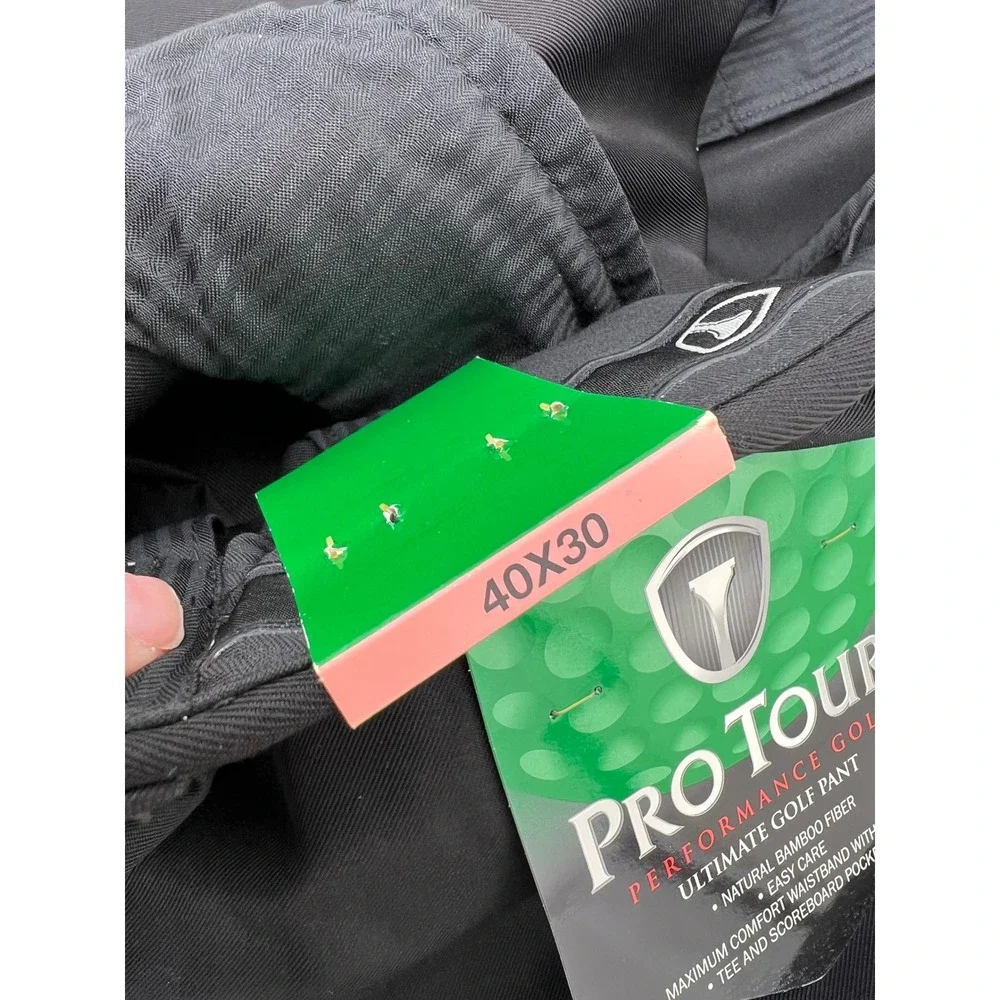 Pro Tour Performance Golf Ultimate Golf Pant Black 40x30 Z8SB0228 001 Bamboo New